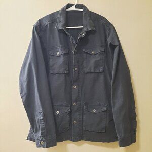OPB Original Paperbacks Men's L Black Cotton Canvas Field Utility Jacket Shacket